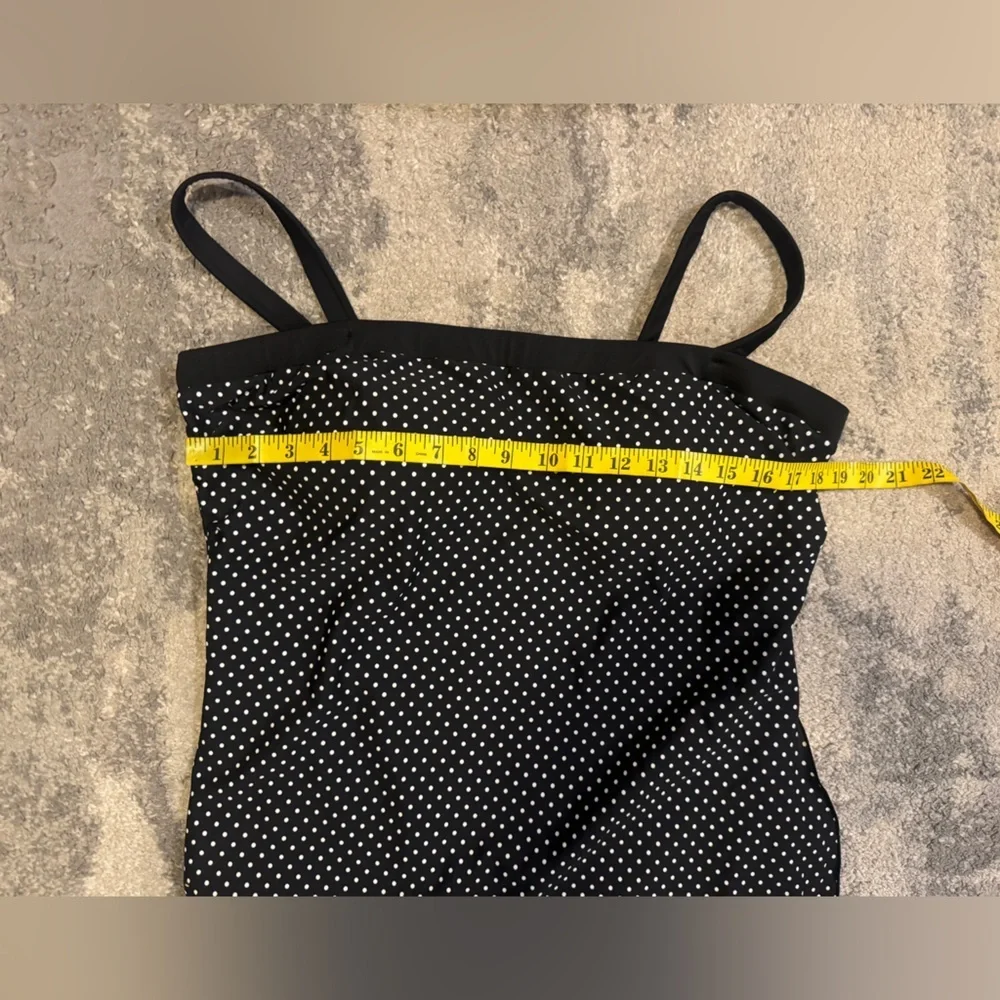 Maxine of Hollywood Black and White Polka Dot One Piece Swimsuit